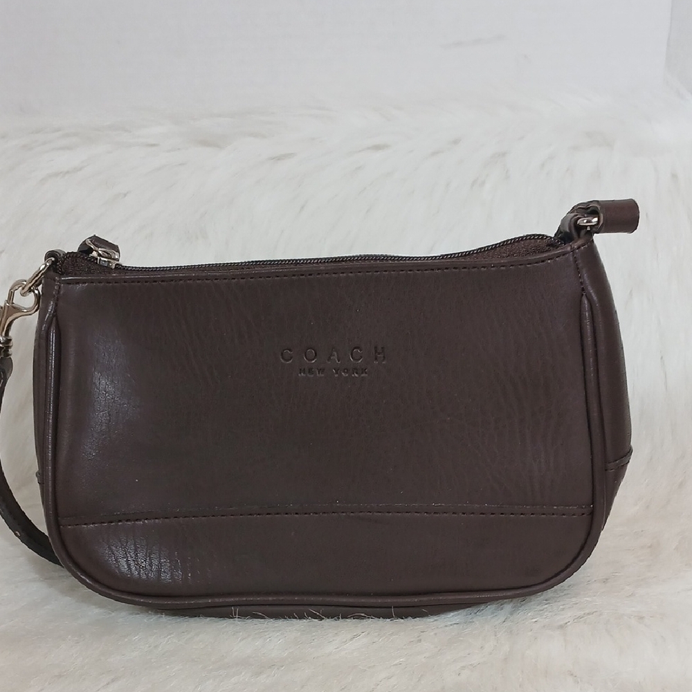 Rare Vintage Coach Dark Brown Leather Shoulder Bag